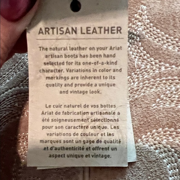 Ariat Tan Western Boots with Embroidery - Picture 8 of 10